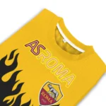 Custom As Roma Flame Outline Red Black Sweater Best Selling