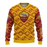 Custom As Roma Lattice Gridwork Red Sweater Best Selling