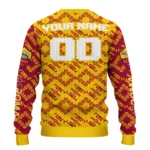 Custom As Roma Lattice Gridwork Red Sweater Best Selling