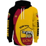 Custom As Roma Minimalist Design Red Black Hoodie Best Selling