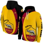 Custom As Roma Minimalist Design Red Black Hoodie Best Selling