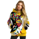 Custom As Roma Puzzle Pieces Red Hoodie Best Selling