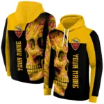 Custom As Roma Skull Motif Red Black Hoodie Best Selling