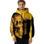 Custom As Roma Skull Motif Red Black Hoodie Best Selling