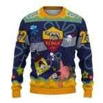Custom As Roma Spongebob Designs Blue Sweater Best Selling