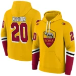 Custom As Roma Striped Sleeves Red Hoodie Best Selling