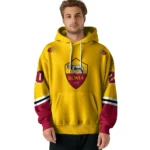 Custom As Roma Striped Sleeves Red Hoodie Best Selling