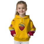Custom As Roma Striped Sleeves Red Hoodie Best Selling