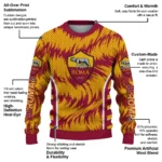 Custom As Roma Swirl Flow Red Sweater Best Selling