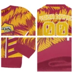 Custom As Roma Swirl Flow Red Sweater Best Selling