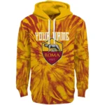 Custom As Roma Tie Dye Pattern Red Hoodie Best Selling