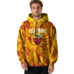 Custom As Roma Tie Dye Pattern Red Hoodie Best Selling