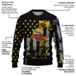 Custom As Roma Vintage Usa Flag Black Sweater Best Selling