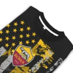 Custom As Roma Vintage Usa Flag Black Sweater Best Selling