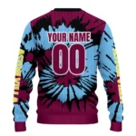 Custom Aston Villa Burst Swirl Claret Sweater Best Selling