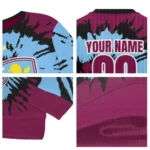 Custom Aston Villa Burst Swirl Claret Sweater Best Selling