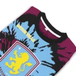 Custom Aston Villa Burst Swirl Claret Sweater Best Selling