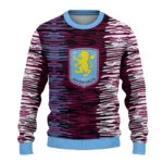 Custom Aston Villa Camouflage Stripe Claret White Sweater Best Selling