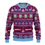 Custom Aston Villa Christmas Designs Claret Sweater Best Selling