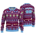 Custom Aston Villa Christmas Designs Claret Sweater Best Selling