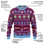 Custom Aston Villa Christmas Designs Claret Sweater Best Selling