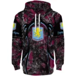 Custom Aston Villa Hunting Theme Claret Black Hoodie Best Selling