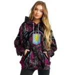 Custom Aston Villa Hunting Theme Claret Black Hoodie Best Selling