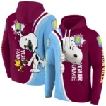 Custom Aston Villa Peeking Snoopy Claret Hoodie Best Selling