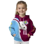 Custom Aston Villa Peeking Snoopy Claret Hoodie Best Selling