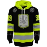 Custom Aston Villa Safety Motif Black Neon Green Hoodie Best Selling