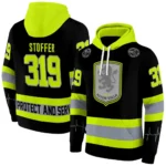 Custom Aston Villa Safety Motif Black Neon Green Hoodie Best Selling