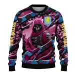 Custom Aston Villa Skull Horde Claret Sweater Best Selling