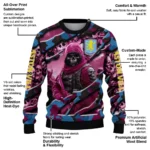 Custom Aston Villa Skull Horde Claret Sweater Best Selling