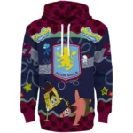 Custom Aston Villa Spongebob Patrick Star Claret Navy Hoodie Best Selling