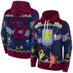 Custom Aston Villa Spongebob Patrick Star Claret Navy Hoodie Best Selling