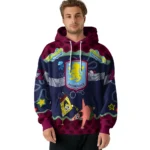 Custom Aston Villa Spongebob Patrick Star Claret Navy Hoodie Best Selling