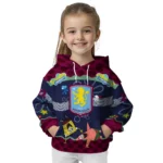 Custom Aston Villa Spongebob Patrick Star Claret Navy Hoodie Best Selling