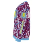 Custom Aston Villa Streak Overlay Claret Sweater Best Selling