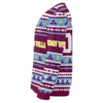 Custom Aston Villa Tent Stripes Claret White Sweater Best Selling
