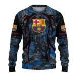 Custom Barcelona Antlers Pattern Blue Black Sweater Best Selling