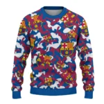 Custom Barcelona Camouflage Motif Sweater Best Selling