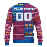 Custom Barcelona Christmastree Bands White Sweater Best Selling