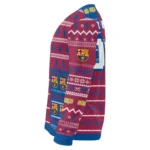 Custom Barcelona Christmastree Bands White Sweater Best Selling