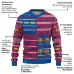 Custom Barcelona Christmastree Bands White Sweater Best Selling