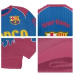 Custom Barcelona Flame Border Blue Sweater Best Selling