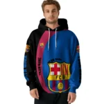Custom Barcelona Minimalist Design Blue Black Hoodie Best Selling
