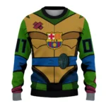 Custom Barcelona Ninja Turtle Sweater Best Selling