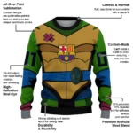Custom Barcelona Ninja Turtle Sweater Best Selling