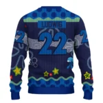 Custom Barcelona Spongebob Designs Blue Sweater Best Selling