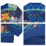 Custom Barcelona Spongebob Designs Blue Sweater Best Selling